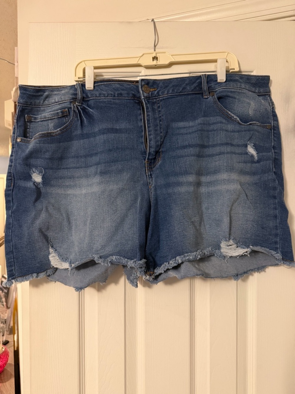 Cato Blue Distressed Denim Cutoff Shorts